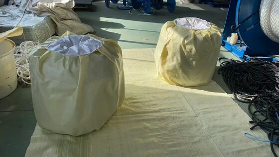 Warna Biru UV Resistance UHMWPE 12 Strand Marine Mooring Rope 22mmx220m Dengan Sertifikat DNV