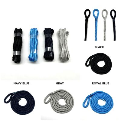 Tali Dermaga dan Tali Jangkar Nilon Dikepang Ganda 16 Helai Warna Biru 6mm-60mm Dijual Panas