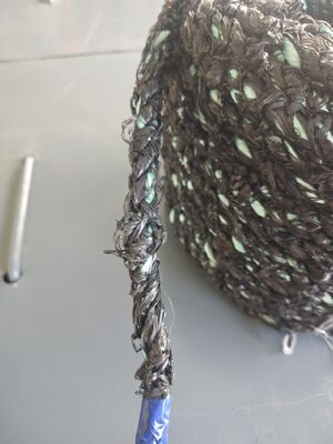 Tali budidaya kerang polipropilena 3 untai 16mmx220m Warna Hitam Dengan Ketahanan UV Buatan Florescence