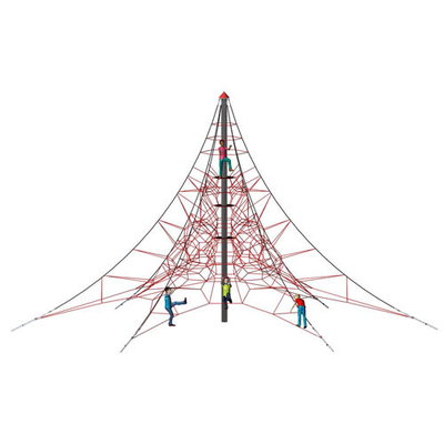 16mm Rope Net Playground Climbing Equipment Segitiga dengan Konektor Aluminium