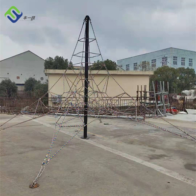 Pyramid Playset Custom Climbing Net 8x8x6m Untuk Peralatan Taman Bermain