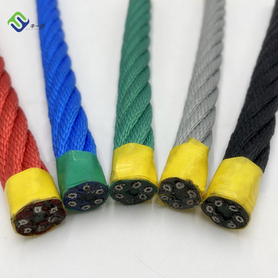 6 Strand 16mm Jalinan Polyester Combination Rope Taman Bermain Luar Ruangan
