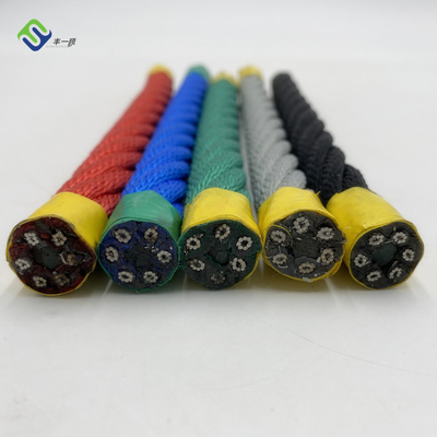 Tali Kombinasi Taman Bermain Kawat PP 16mm 6 Strand Dengan Fiber Core