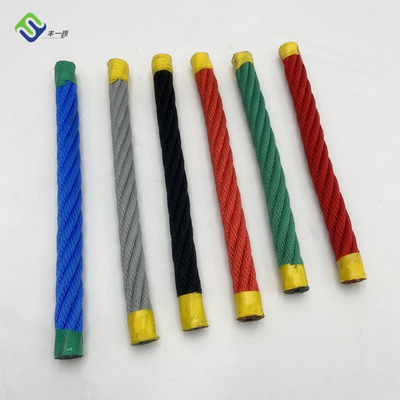 Tali Kombinasi Taman Bermain Kawat PP 16mm 6 Strand Dengan Fiber Core