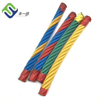 Climbing Net 6 Strands Combination Rope 16mm Polyester Untuk Taman Hiburan