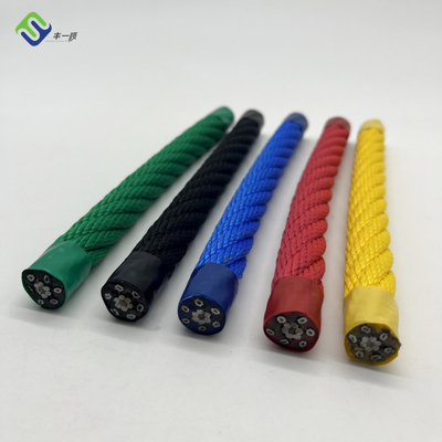 6 * 8 IWRC Wire Reinforced Rope Polyester Steel Core Combination Cord Playground