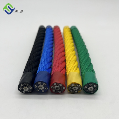 6 * 8 IWRC Wire Reinforced Rope Polyester Steel Core Combination Cord Playground