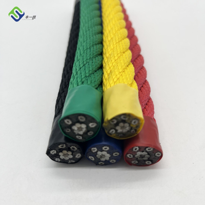 6 * 8 IWRC Wire Reinforced Rope Polyester Steel Core Combination Cord Playground