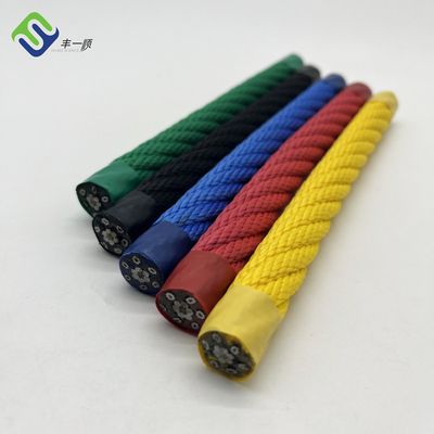 6 * 8 IWRC Wire Reinforced Rope Polyester Steel Core Combination Cord Playground