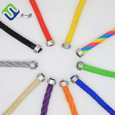 6 Strand 16mm Polyester Combination Rope Playground Wire Rope Untuk Jaring Panjat