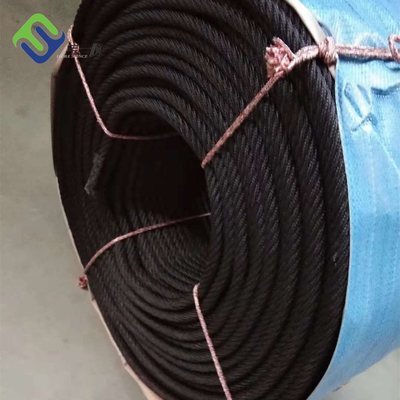Twist 16mm 4 Strand Polyester Combination Rope Untuk Swing Net