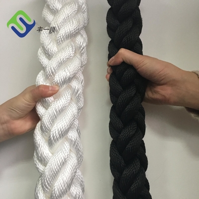 Marine 8 Strand Polyester Rope Mooring White Polyester Cord 220m Coil
