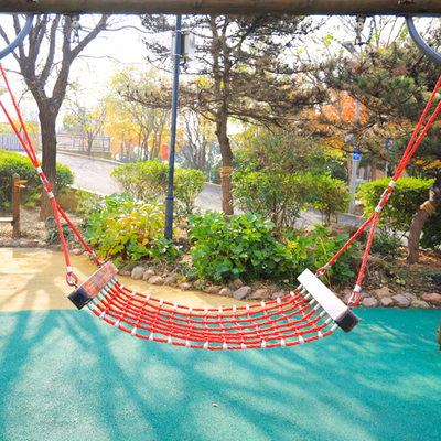 Anti UV Hammock Swing Set Polyester Combination Rope Keamanan Tinggi Untuk Orang Dewasa