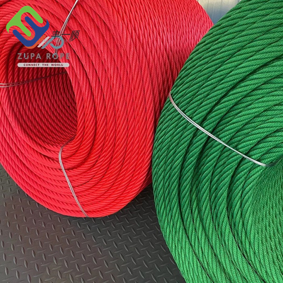 6 Strand 16mm Steel Core Polyester Kombinasi Tali Kawat Taman Bermain