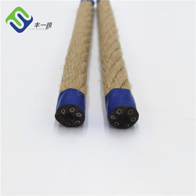 Hemp Look Combination Wire Rope 16mmx500m Playground Polyester Untuk Ayunan