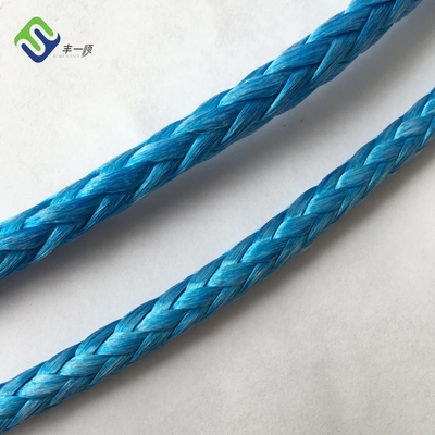 Sintetis Winch 12 Strand UHMWPE Rope 10mm Tahan Abrasi Tarik Tinggi