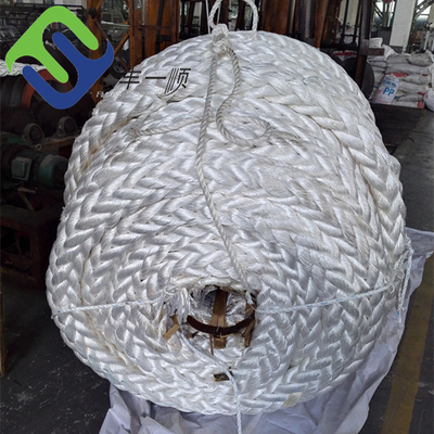 Rope Mooring Marine 8 Strand Braided PP Danline Fiber Rope 32-88mm untuk Kapal