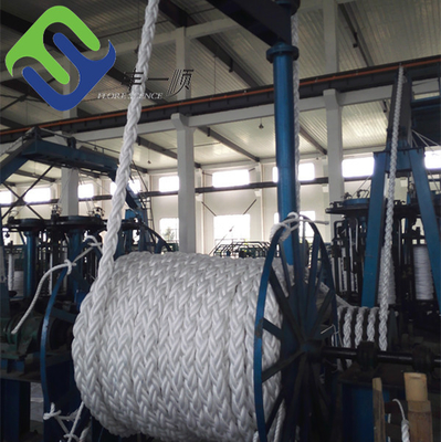 8 Strand Marine Mooring Tail Hawser 10-160mm Untuk Kapal Kapal PP Rope Dock Line
