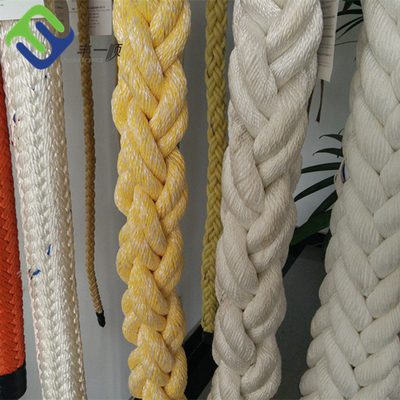 Ketahanan Aus 8 Strand Polyester Rope kekuatan tinggi Marine Braided Poly Rope