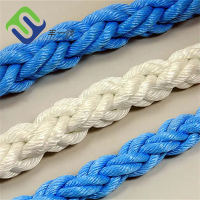Ketahanan Aus 8 Strand Polyester Rope kekuatan tinggi Marine Braided Poly Rope