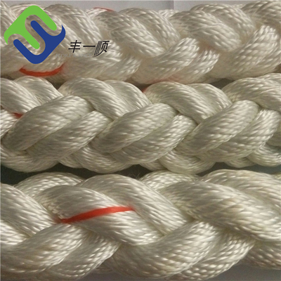 Kekuatan Tinggi 48mm 8 Strand Polyester Rope Untuk Proyek Kelautan