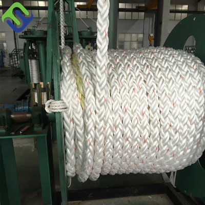 Diameter 56mm × 220m 8 Strand Jalinan Nylon Mooring Rope Dengan Sertifikat ABS