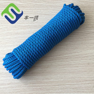White Twisted 3 Strand Nylon Rope Tahan UV Kekuatan Tinggi