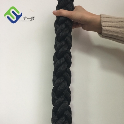 8 Strand Braided Marine Polyester Fiber Rope 48mm Dengan Warna Disesuaikan