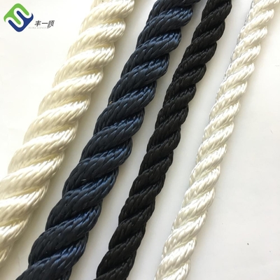 Serbaguna 3 Strand Nylon Anchor Line Polyamide Black Dock Rope