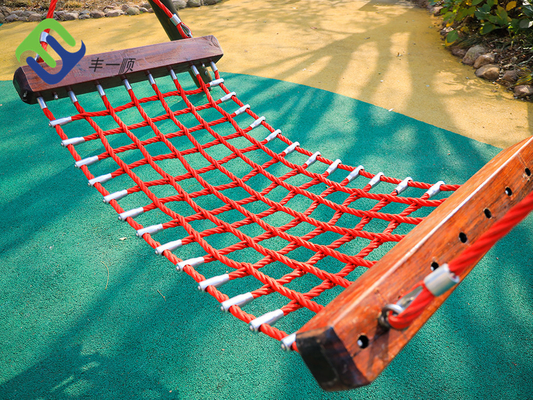 Anti UV Hammock Swing Set Polyester Combination Rope Keamanan Tinggi Untuk Orang Dewasa