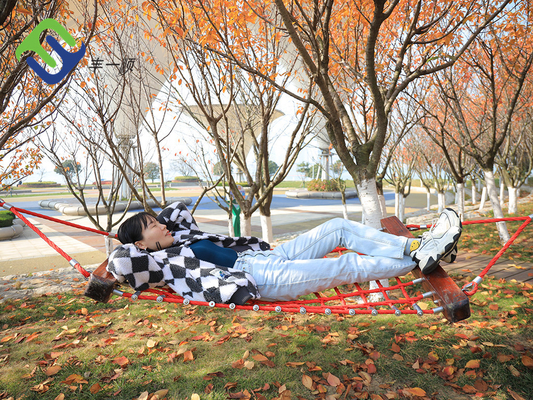 Anti UV Hammock Swing Set Polyester Combination Rope Keamanan Tinggi Untuk Orang Dewasa