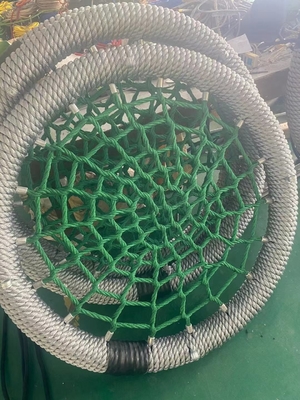 Abu-abu Hijau Campuran Warna 100cm diameter 12cm cincin Taman bermain Jaring Swing Dengan Kapasitas Pemuatan Tinggi