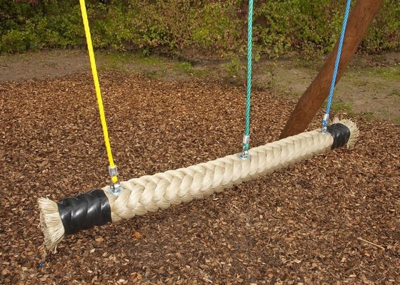 Outdoor Swing Playground Rope Bridge Polyester SGS Disetujui
