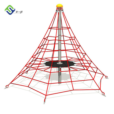 Polyester Playground Rope Climbing Net UV Stabil Outdoor Anti Jamur