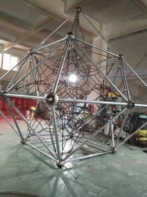 Cubic Rope Web Climbing Playground Equipment Net Warna Disesuaikan Untuk Anak-Anak