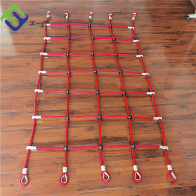 8*8*6m Ukuran Disesuaikan Playground Pyramid Climbing Net Untuk Anak-anak