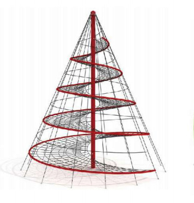 Taman Bermain Anak-anak Climbing Net Komersial Outdoor Segitiga Tali Scramble Net