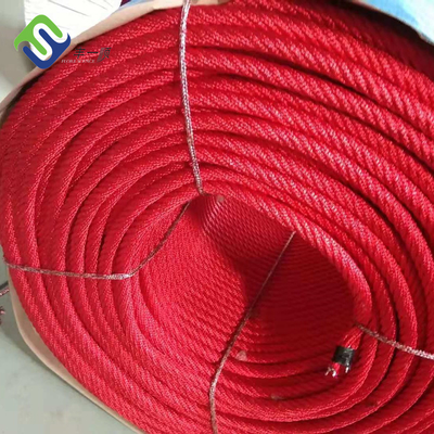 4 Atau 6 Strand Twisted Polyester Steel Wire Core Combination Rope Untuk Ayunan Tempat Tidur Gantung