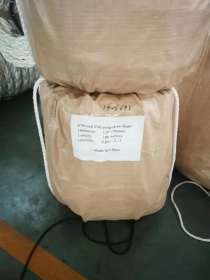 Polypropylene PP Marine Ship Mooring Rope 8 Strand Warna Putih