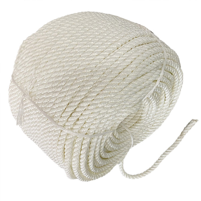 3 Strand Polyamide Nylon Twisted Rope Dengan Warna Putih