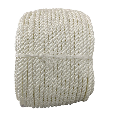 3 Strand Polyamide Nylon Twisted Rope Dengan Warna Putih