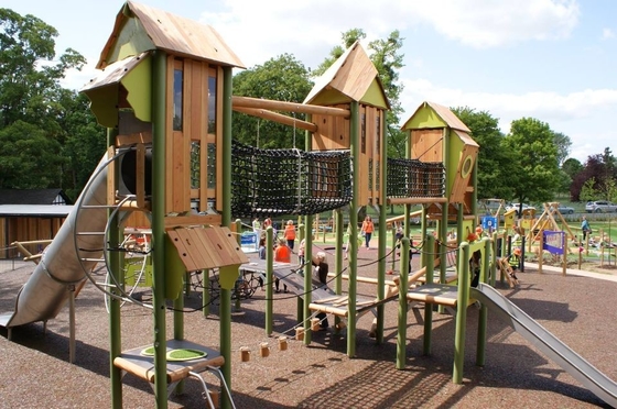 Playground Kids Outdoor Rope Netting Tunnel Dengan Ukuran Khusus