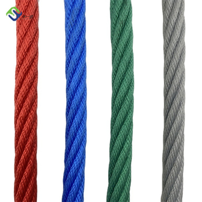 Ketahanan Korosi Tinggi 6 Strand PP Combination Rope 16mm Untuk Climbing Frame