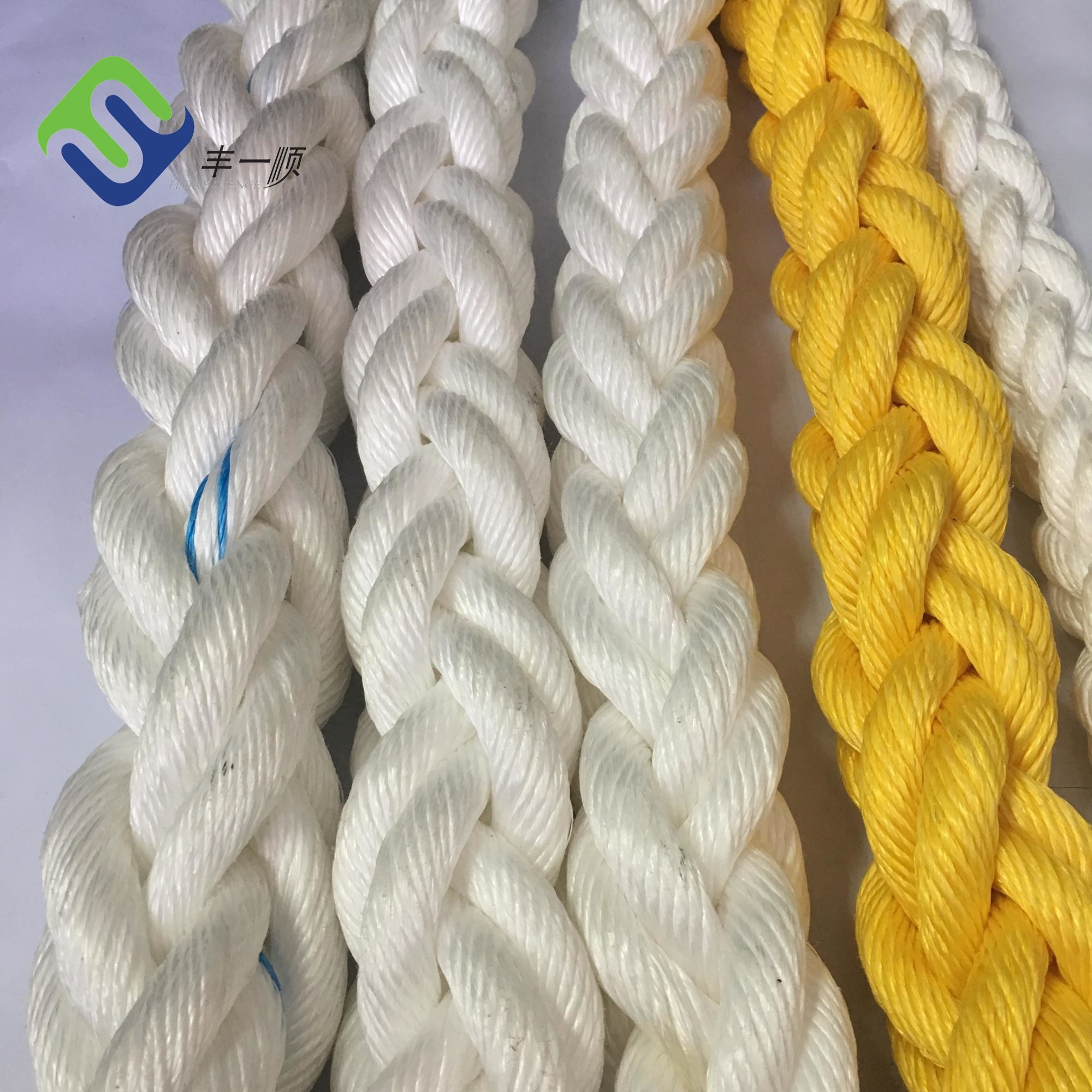 Kekuatan Tinggi 8 Strand PP Rope 48mm Marine Polypropylene Mooring Rope